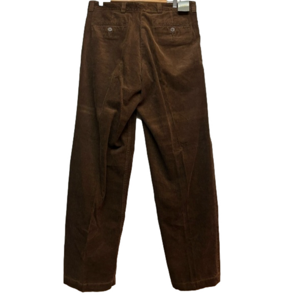 M. Gordon Men’s Vintage Corduroy Pleated Pants W34 L34 Bear Brown 5 Pockets NWT - Picture 15 of 16